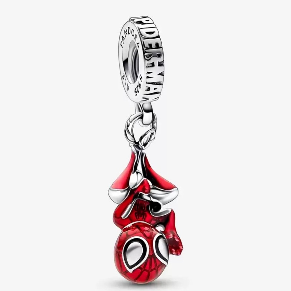 Charm Sterling Silver 925 for Pandora Bracelet Spider Man Marvel - Picture 2 of 6